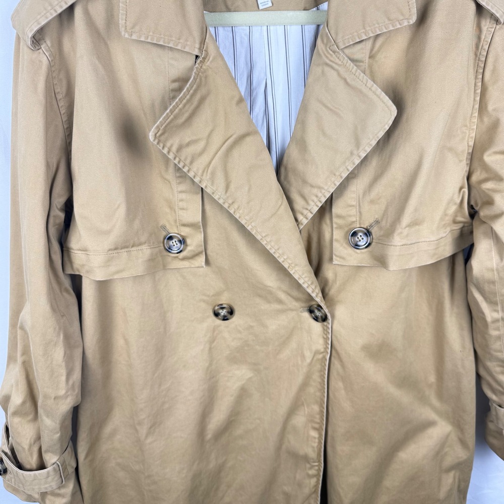 Favorite Daughter The Charles Trench Coat Small Oversized Classic MISSING BELT - Picture 6 of 13